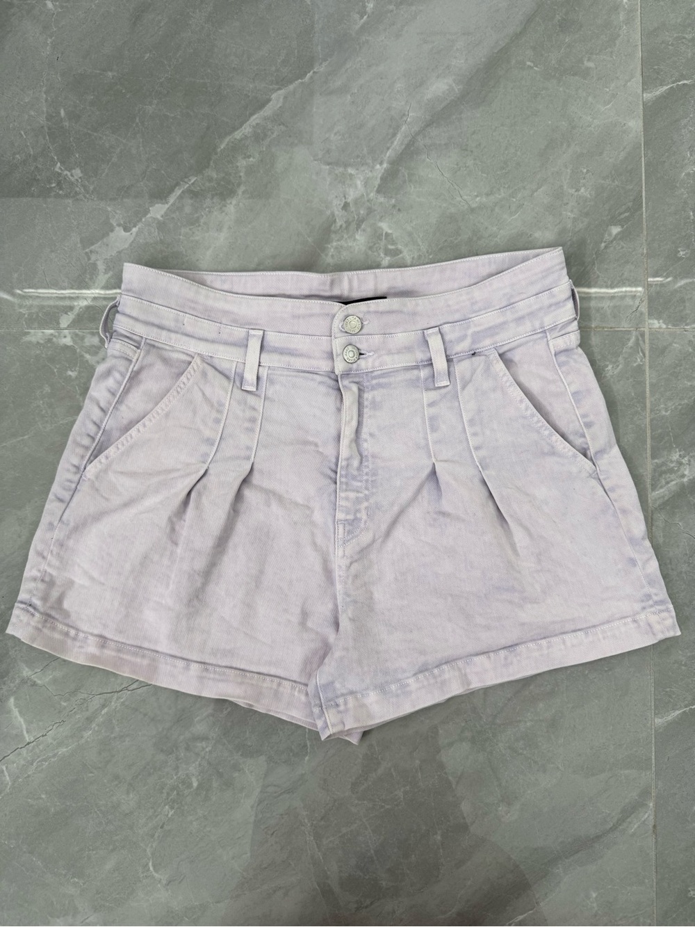 Women’s Veronica Beard Jaylen High Rise Notch Pleated Denim Shorts Size 31 / 12 - Picture 4 of 16